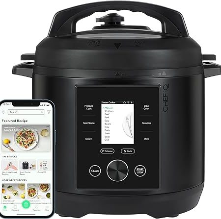 CHEF iQ Smart Pressure Cooker 10 Cooking Functions & 18 Features, Built-in Scale,